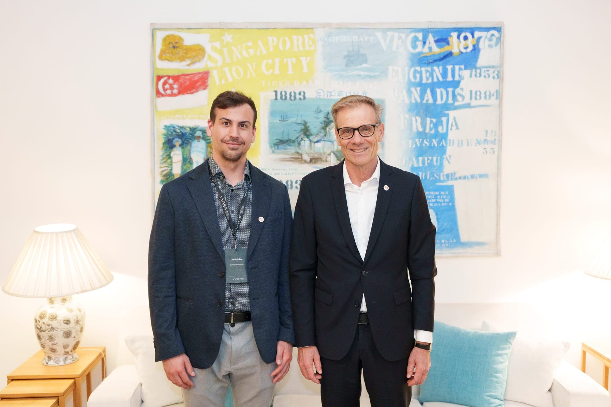 Dominik with the Swedish Ambassador to Singapore