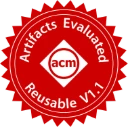 ACM badge: Artifacts Evaluated & Reusable v1.1